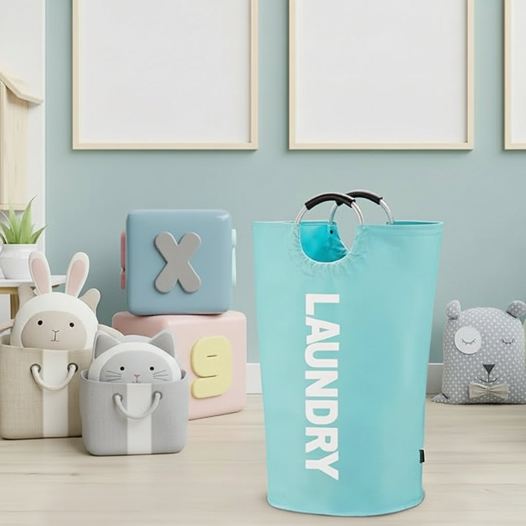 Tall Waterproof Laundry Hamper — Collapsible Fabric Exterior