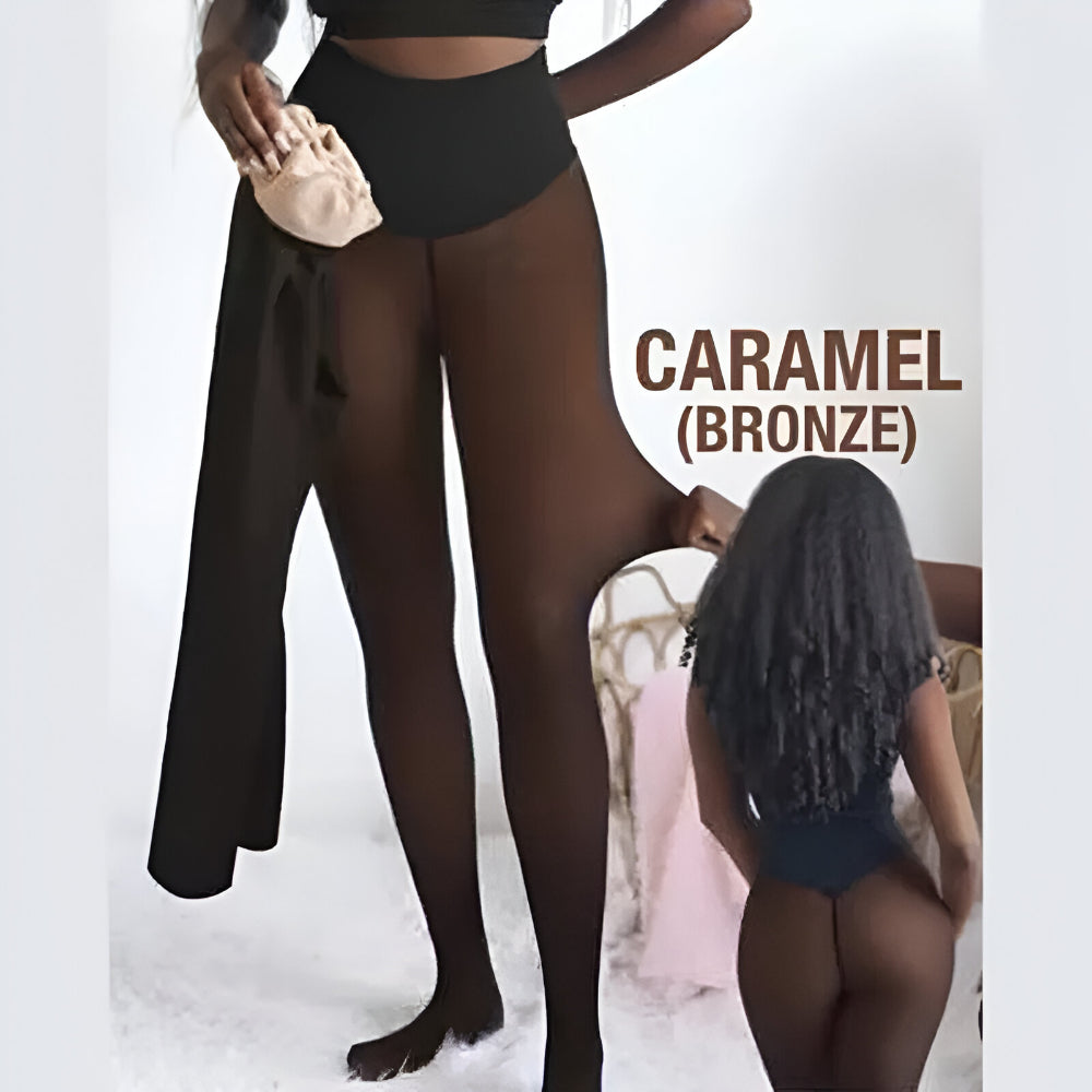 Leggings termici a effetto trasparente con fodera invernale | Meowbutter
