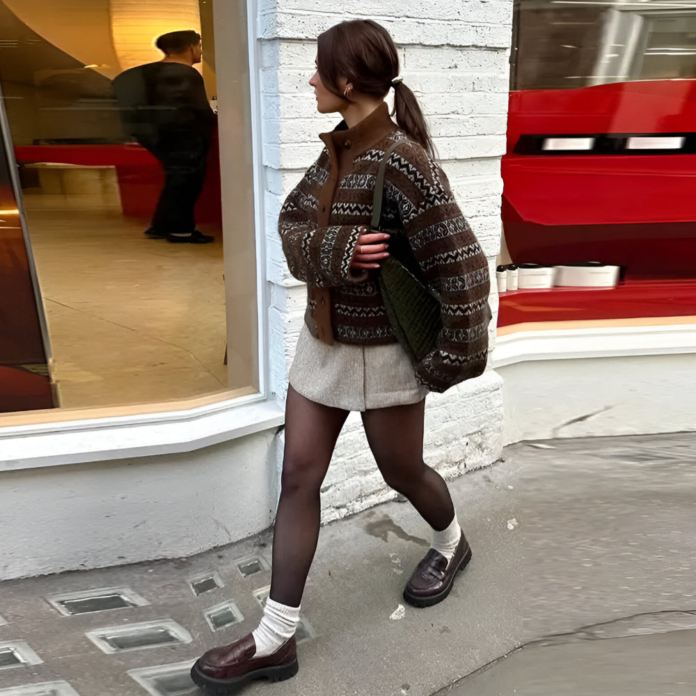 Leggings termici a effetto trasparente con fodera invernale | Meowbutter