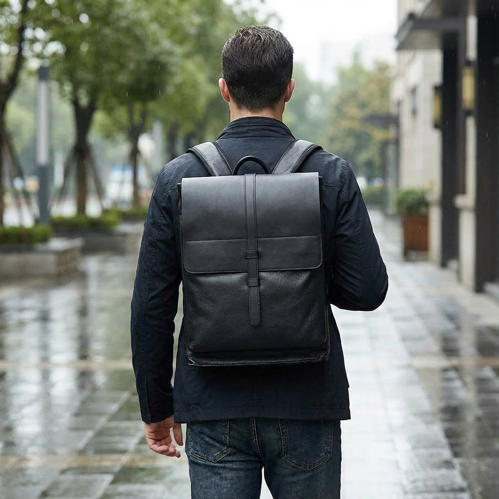 PeakPack professionele leren laptoptas - werk & studie