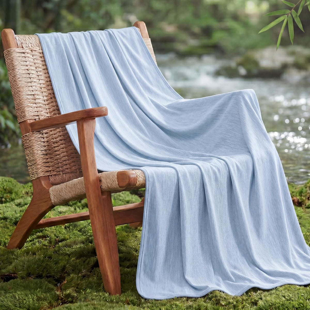 Cozy Comfort bambus-kølende plaid - let, temperaturregulerende
