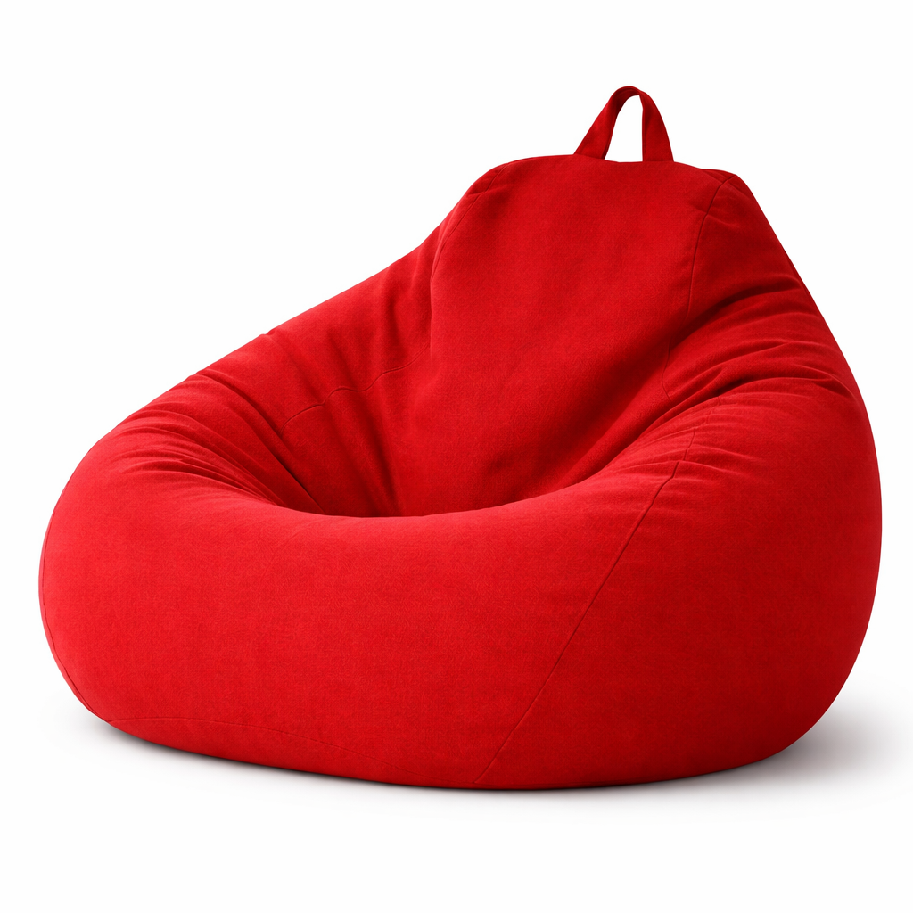 Removable Linen-Look Slipcover for Unfilled Bean Bag Floor Lounger