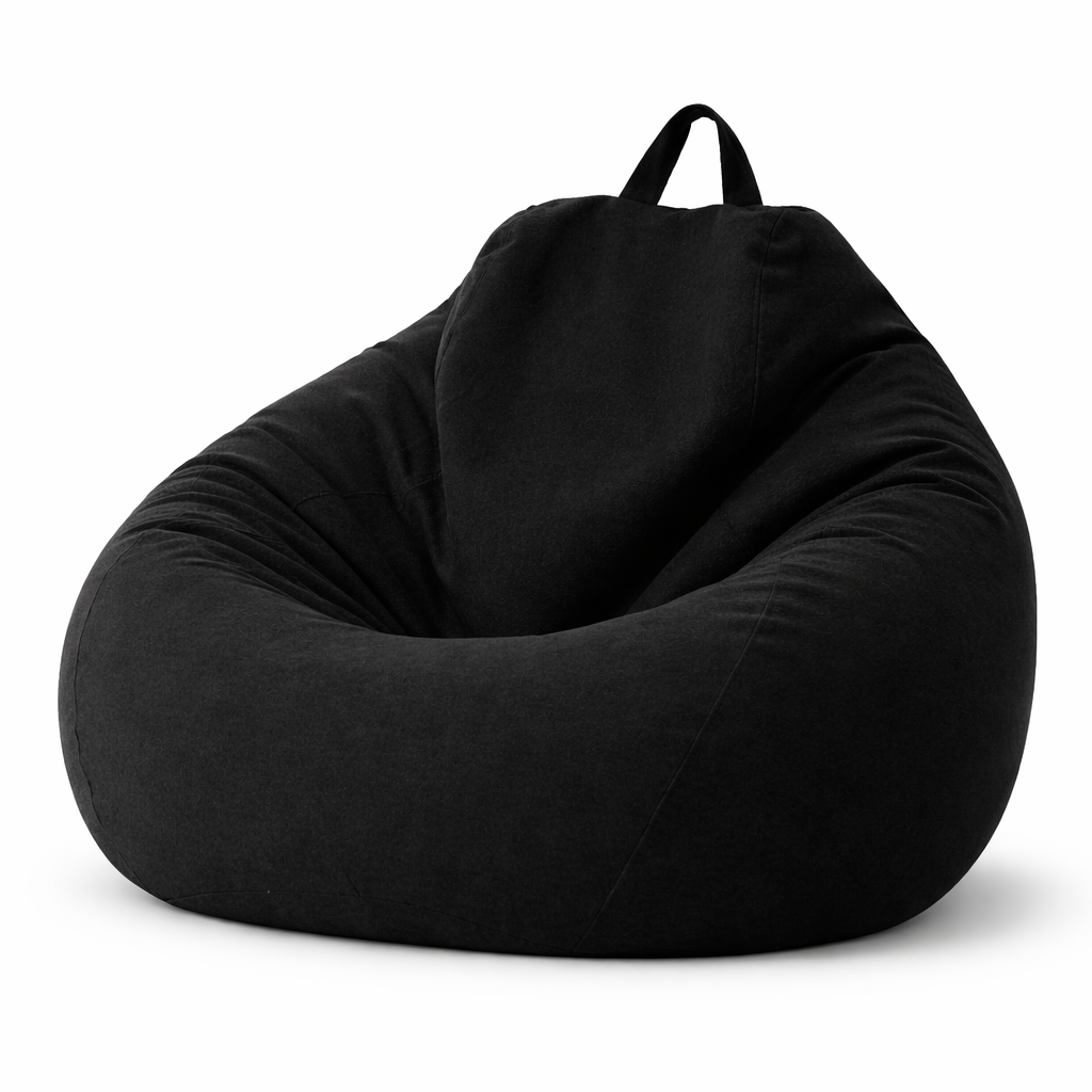 Removable Linen-Look Slipcover for Unfilled Bean Bag Floor Lounger