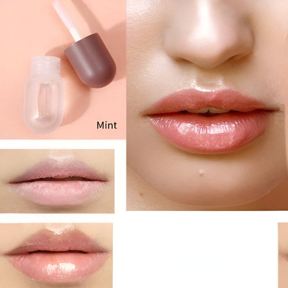Sada hydratačního balzámu na rty a lesku pro zvětšení objemu ve dvou odstínech — tuby 6,5 cm