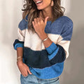 Maglia a righe dalla vestibilità comoda da donna Josefine — Capo in maglia confortevole