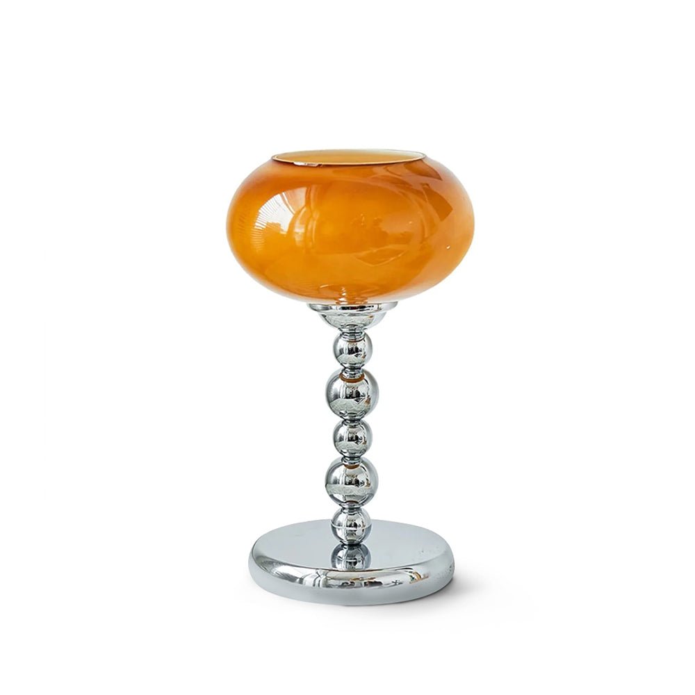 Astrelle Retro Space Age Table Lamp Chrome Orange Glass