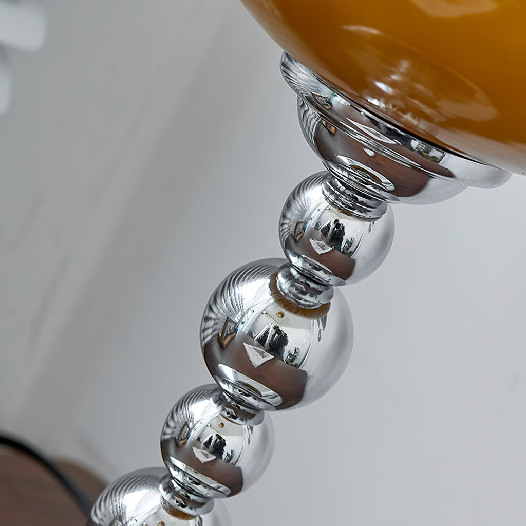 Astrelle Retro Space Age Table Lamp Chrome Orange Glass