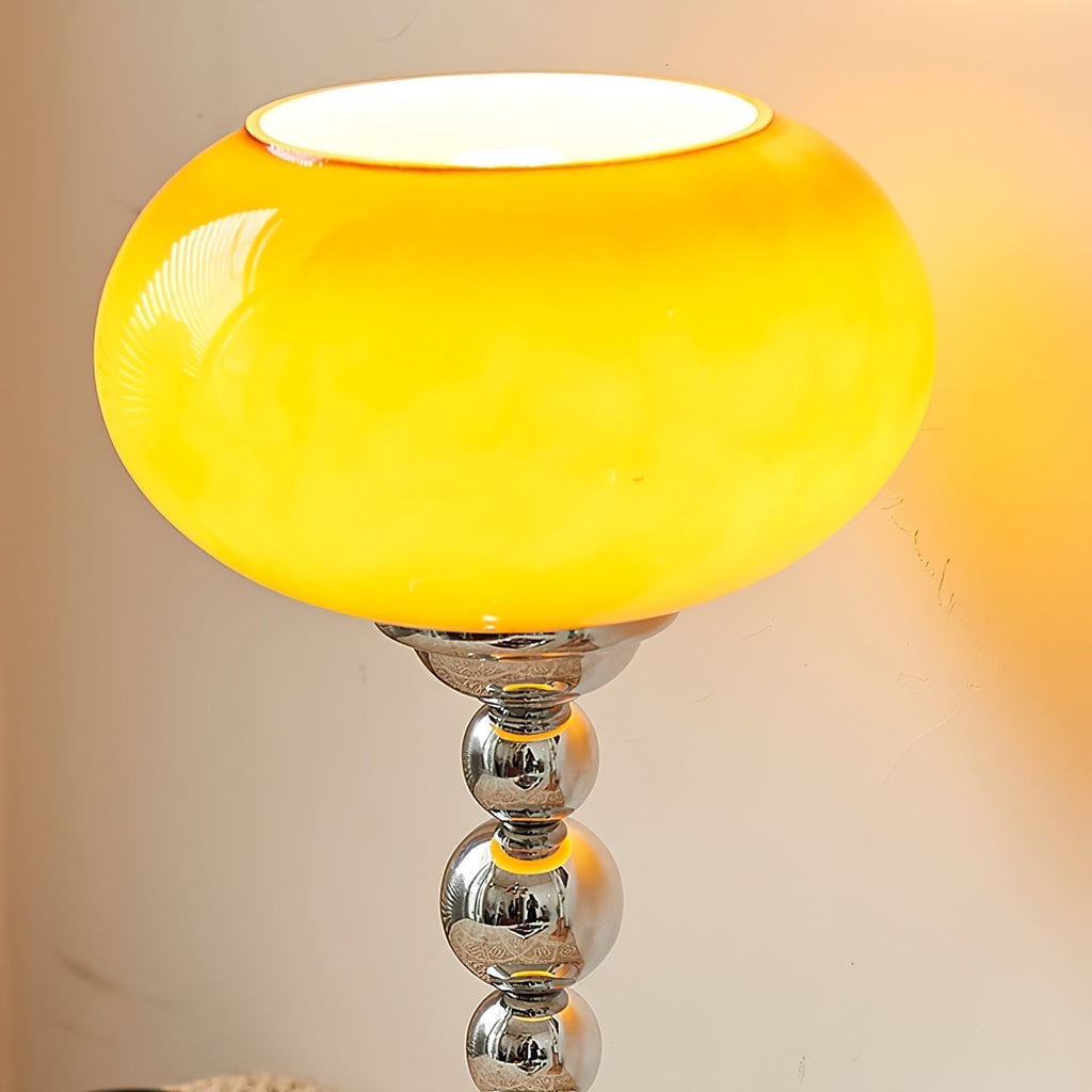 Astrelle Retro Space Age Table Lamp Chrome Orange Glass