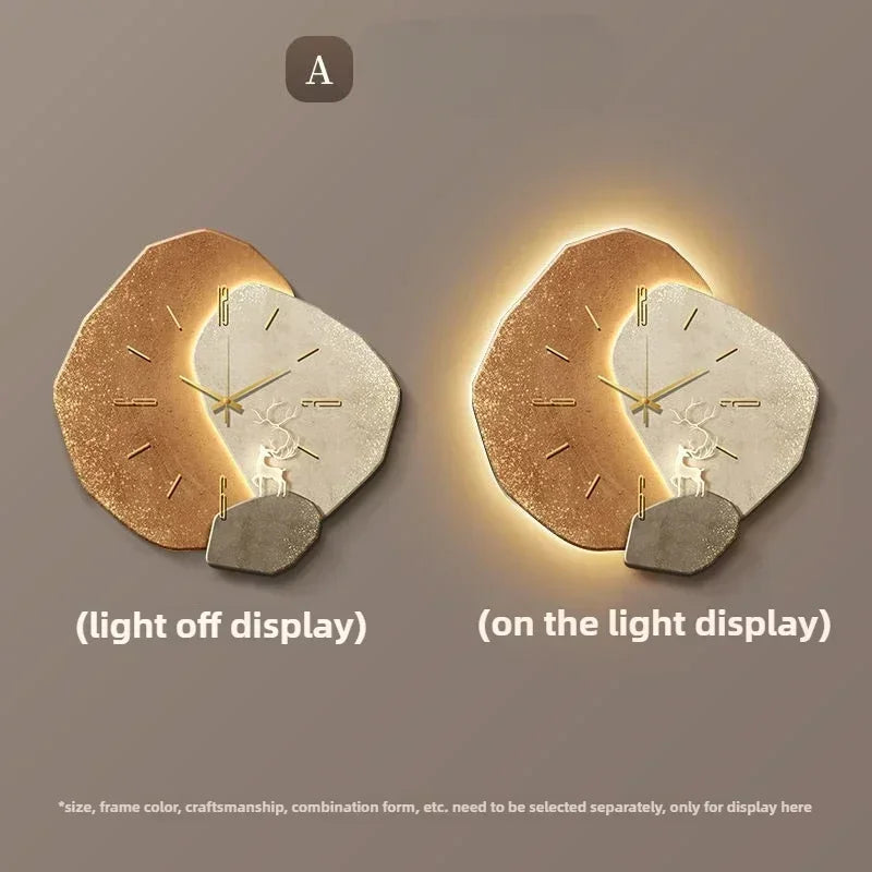 LumoClock | Large Modern Wall Clock | Silent Quartz & LED Light | Meowbutter
