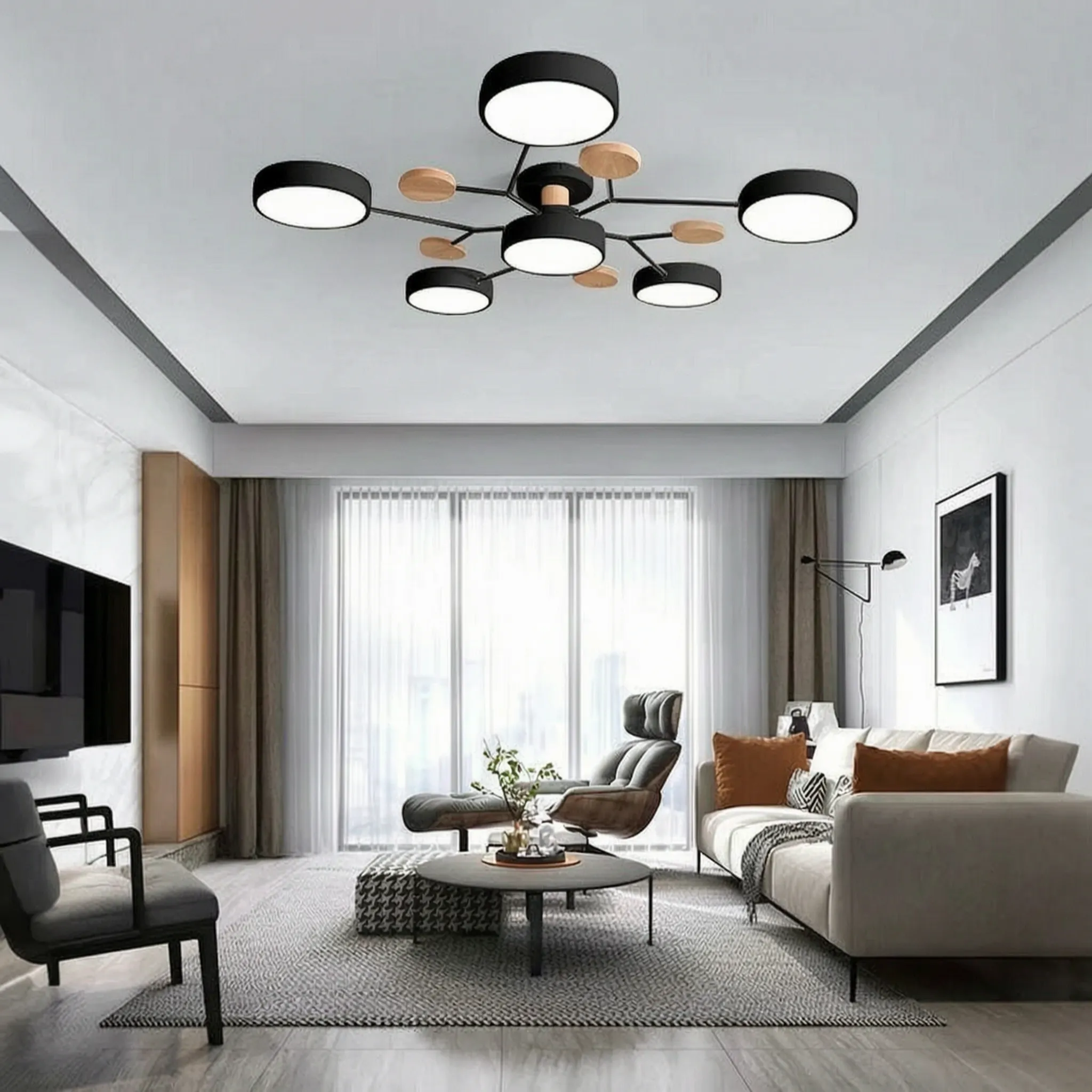 Moderní LED stropní svítidlo - Osvětlení obývacích pokojů - Ormexis
