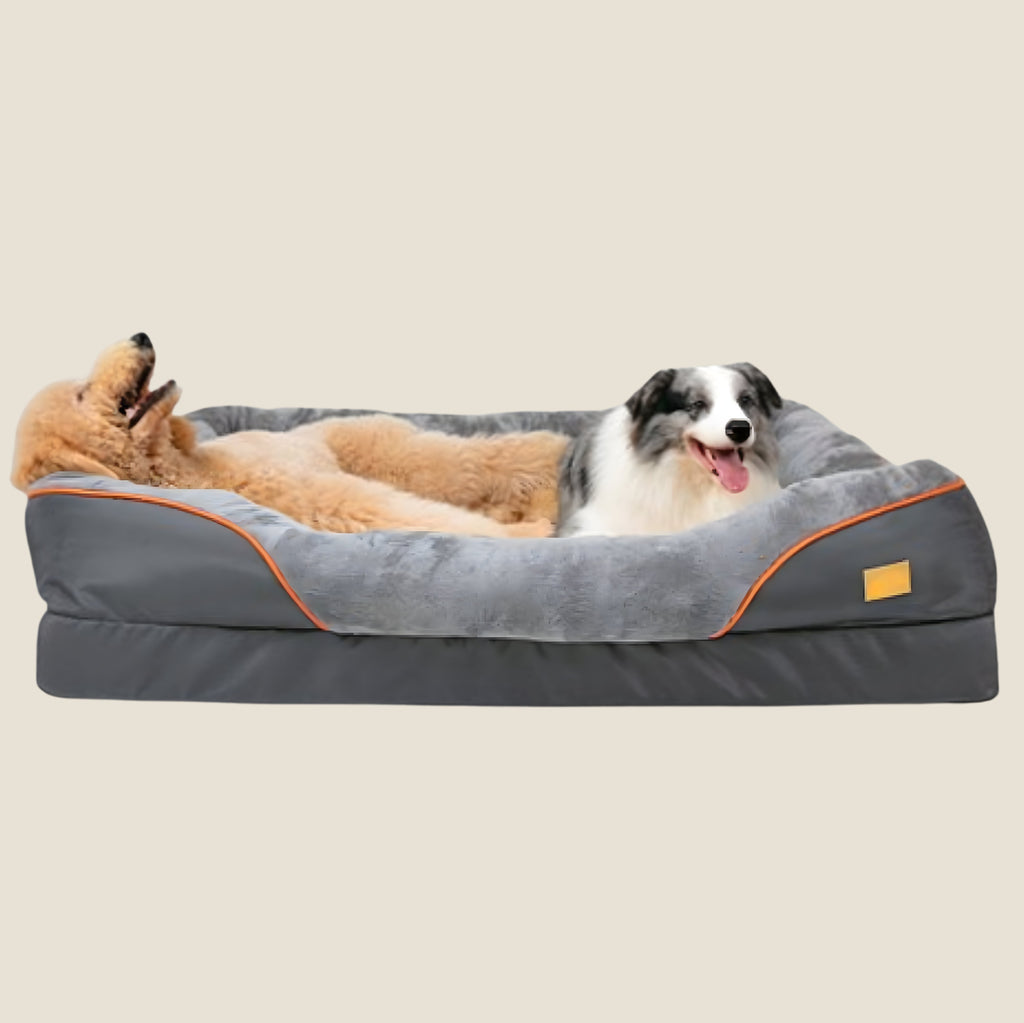 Memóriahabos kutyaágy - párnázott oldalak - vízálló bélés - csúszásmentes - L, XL és 2XL | meowbutter