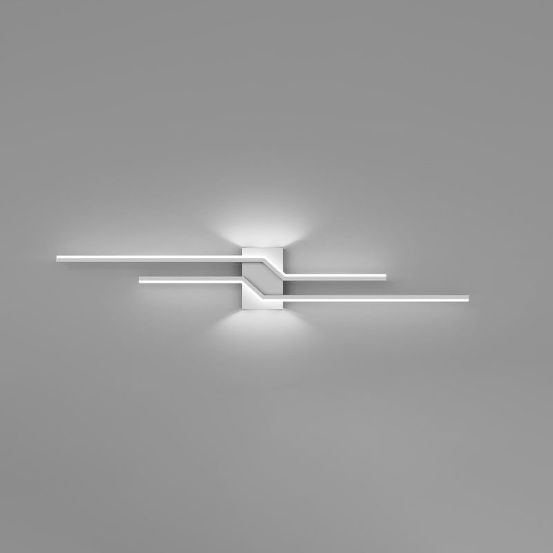 Linear LED Wall Light In Metal And Acrylic Minimalist Design
