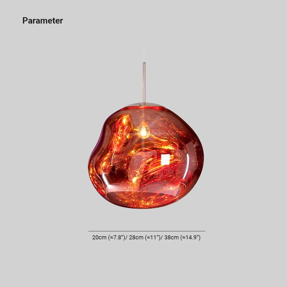 Metal And Acrylic Pendant Lamp With Organic Orb Shape Ambient Indoor Light