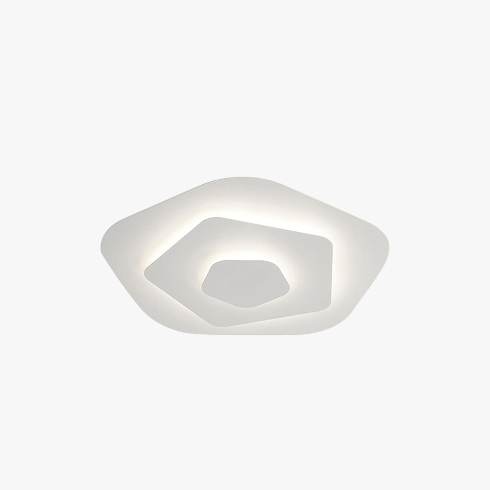 Organic Curvilinear Acrylic And Metal Ceiling Lamp With Dimmable LED Color Temperature