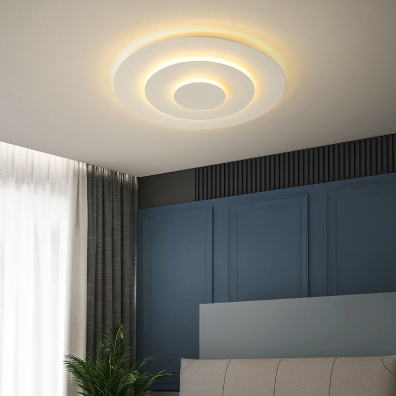 Organic Curvilinear Acrylic And Metal Ceiling Lamp With Dimmable LED Color Temperature
