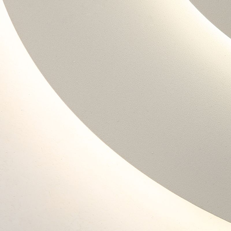 Organic Curvilinear Acrylic And Metal Ceiling Lamp With Dimmable LED Color Temperature