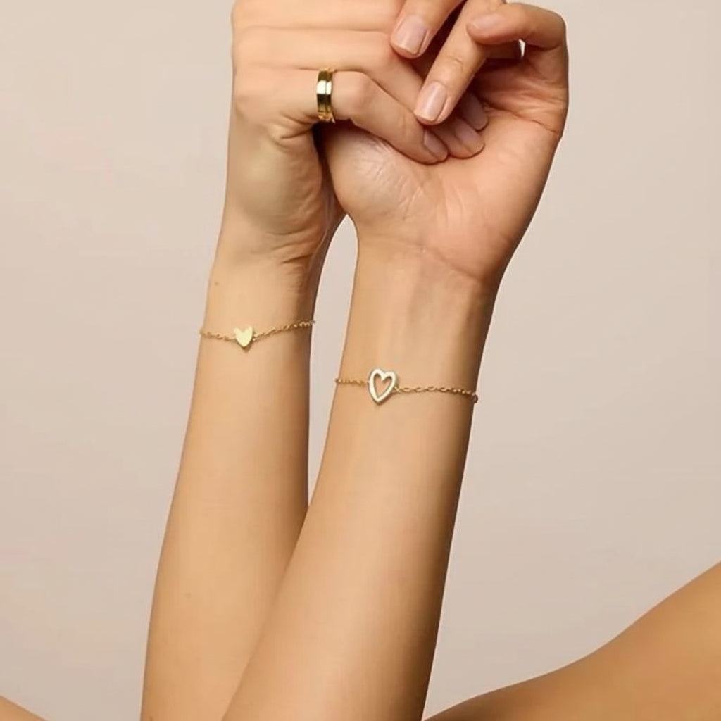 Bracelet Adjustable Heart Chain Matching Couple Jewelry | Meowbutter