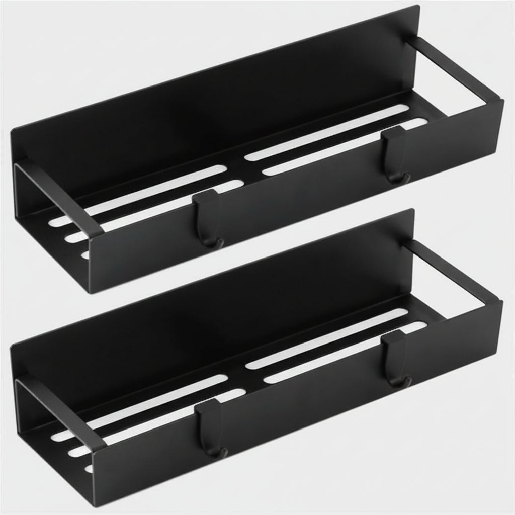 Slim Magnetic Refrigerator Spice Rack — Flat Steel Organizer Shelf, Reinforced Backing Magnets