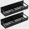 Slim Magnetic Refrigerator Spice Rack — Flat Steel Organizer Shelf, Reinforced Backing Magnets