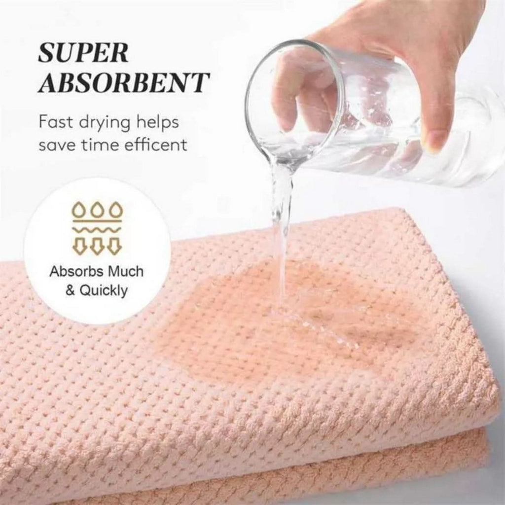 Coral Velvet Hårhåndkle for Rask Tørking og Frizz-Reduserende Hårpleie | meowbutter