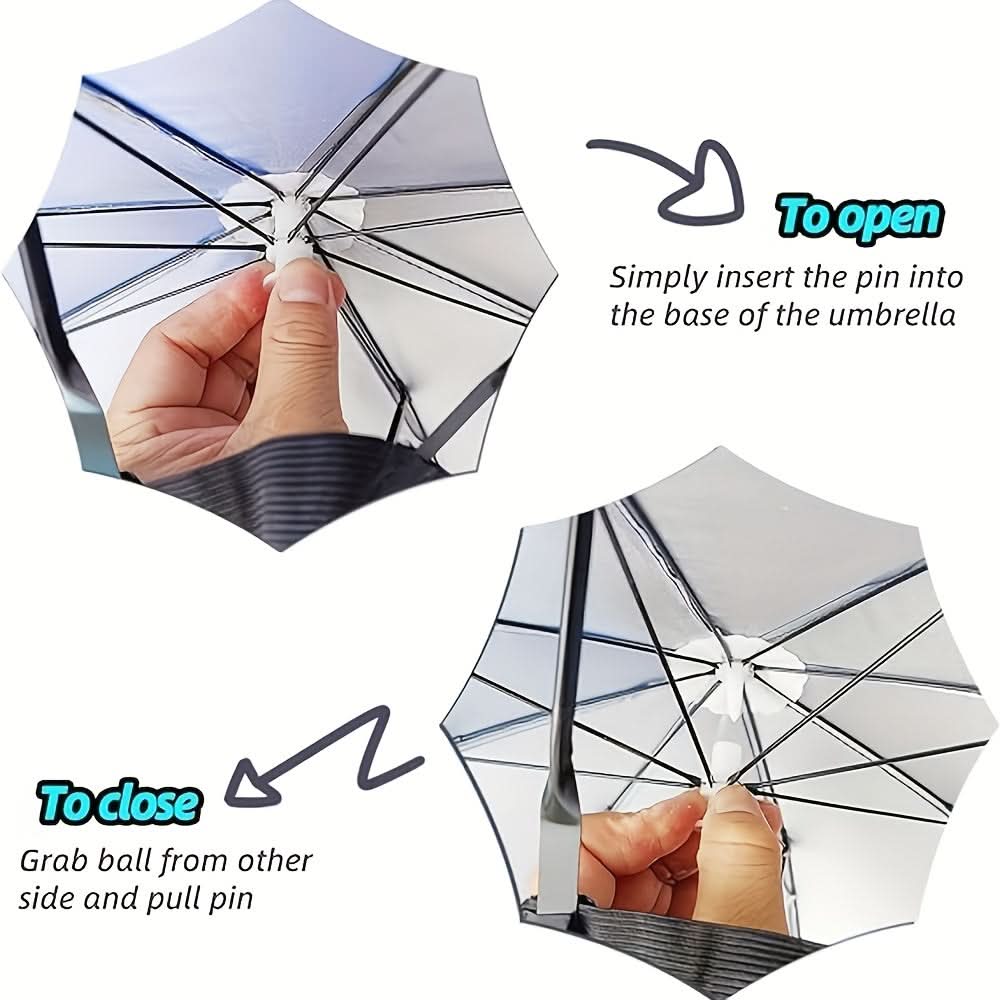 Cappello-ombrello leggero e a mani libere, progettato per proteggerti dal sole all’aperto | meowbutter