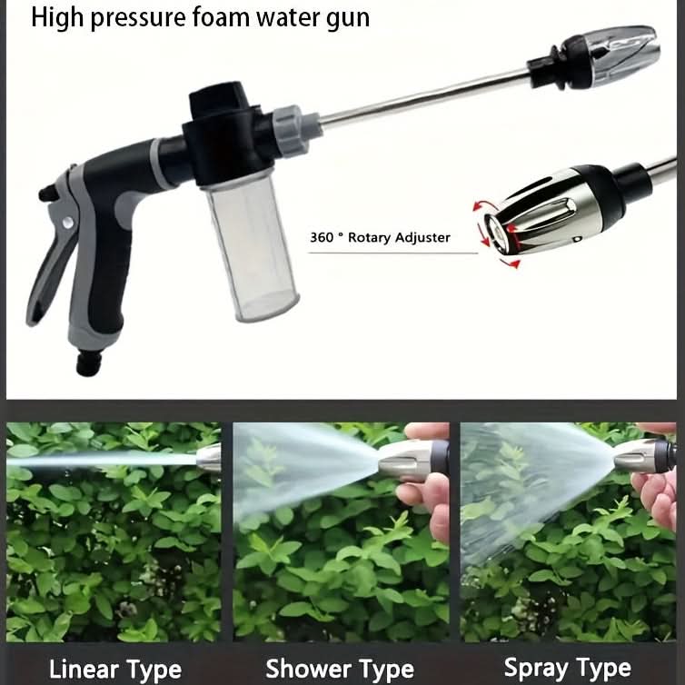 High-pressure foam spray gun designed for efficient outdoor cleaning tasks | meowbutter