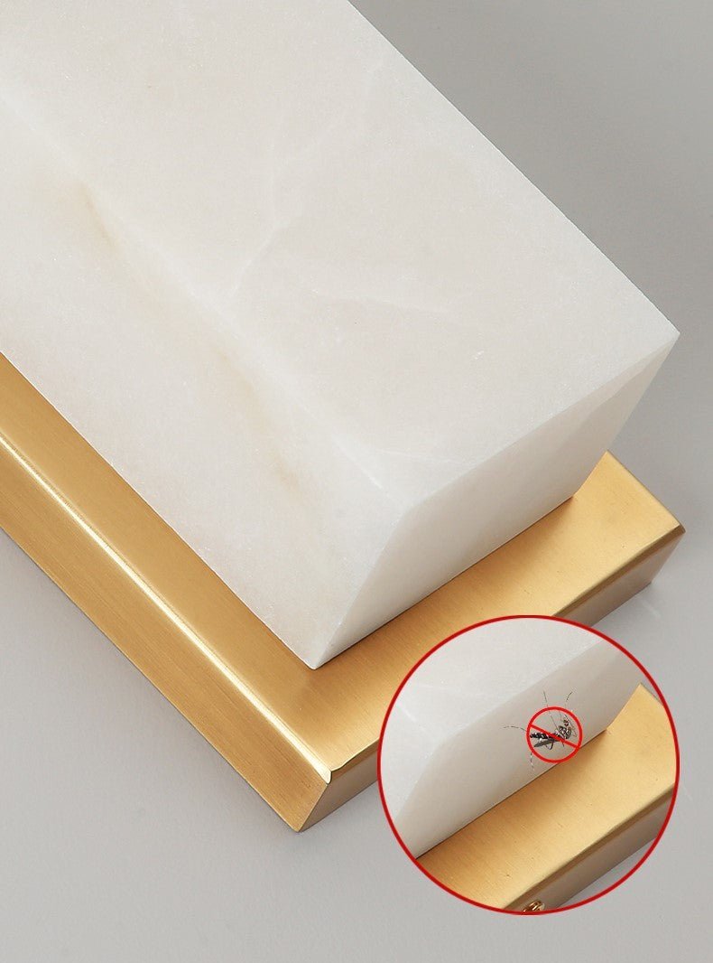 Solenne Marble And Brass Wall Lamp With Warm LED Accent