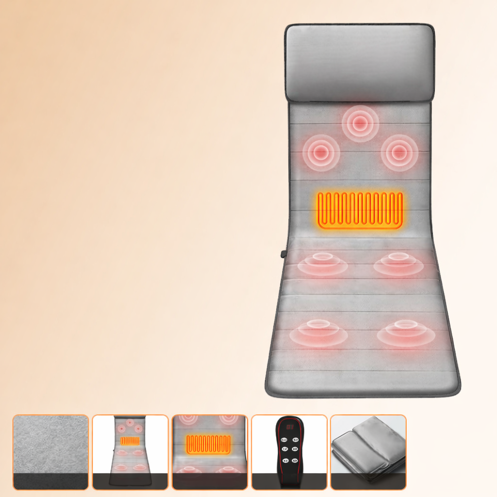 Massage Mat Heated Full Body Vibration Motor Foldable Relaxation Pad | Meowbutter
