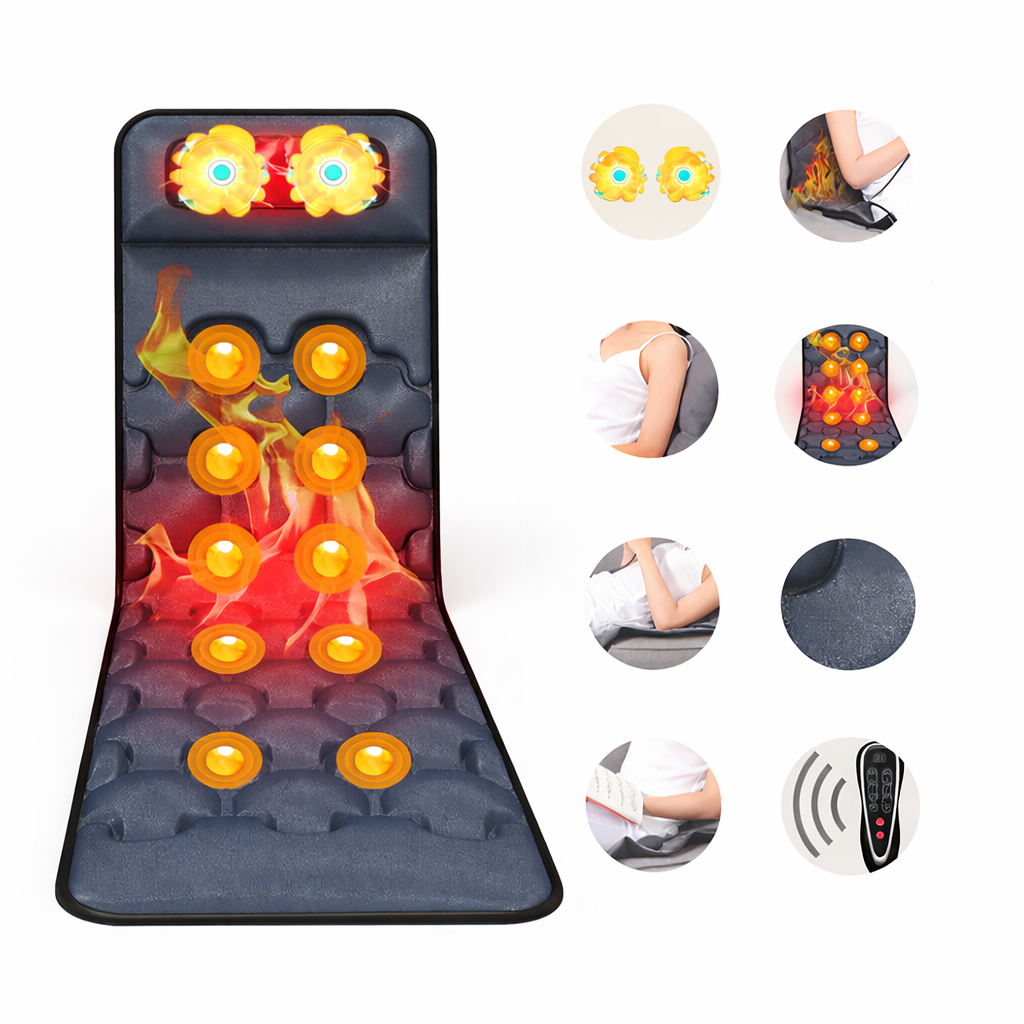 Massage Mat Heated Full Body Vibration Motor Foldable Relaxation Pad | Meowbutter
