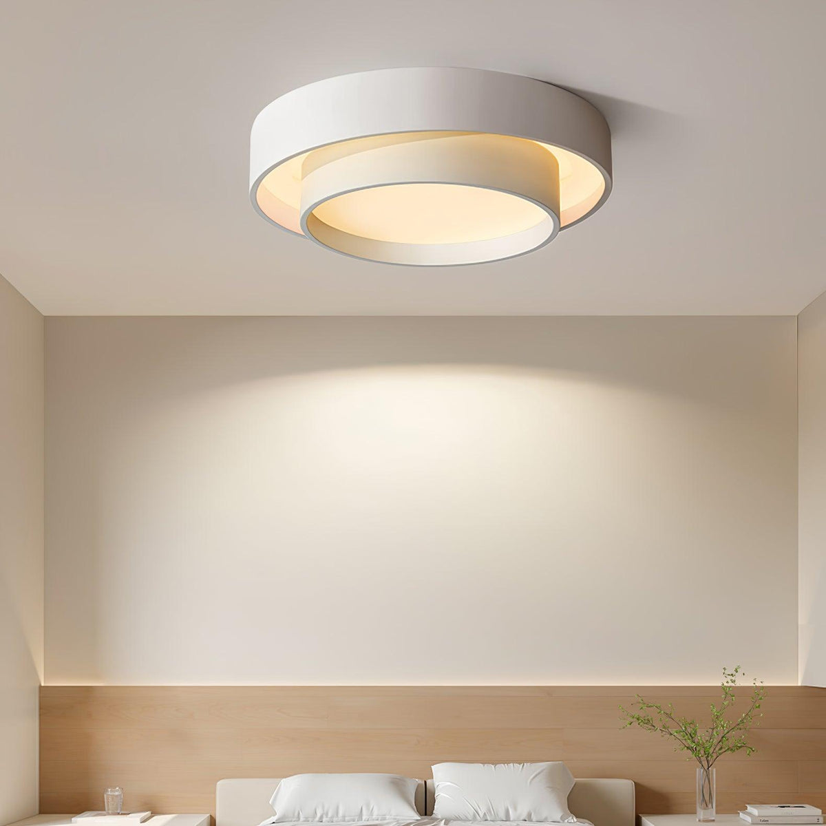 Nowoczesna lampa sufitowa LED ArmoníaLuz — żelazna rama, akrylowy dyfuzor