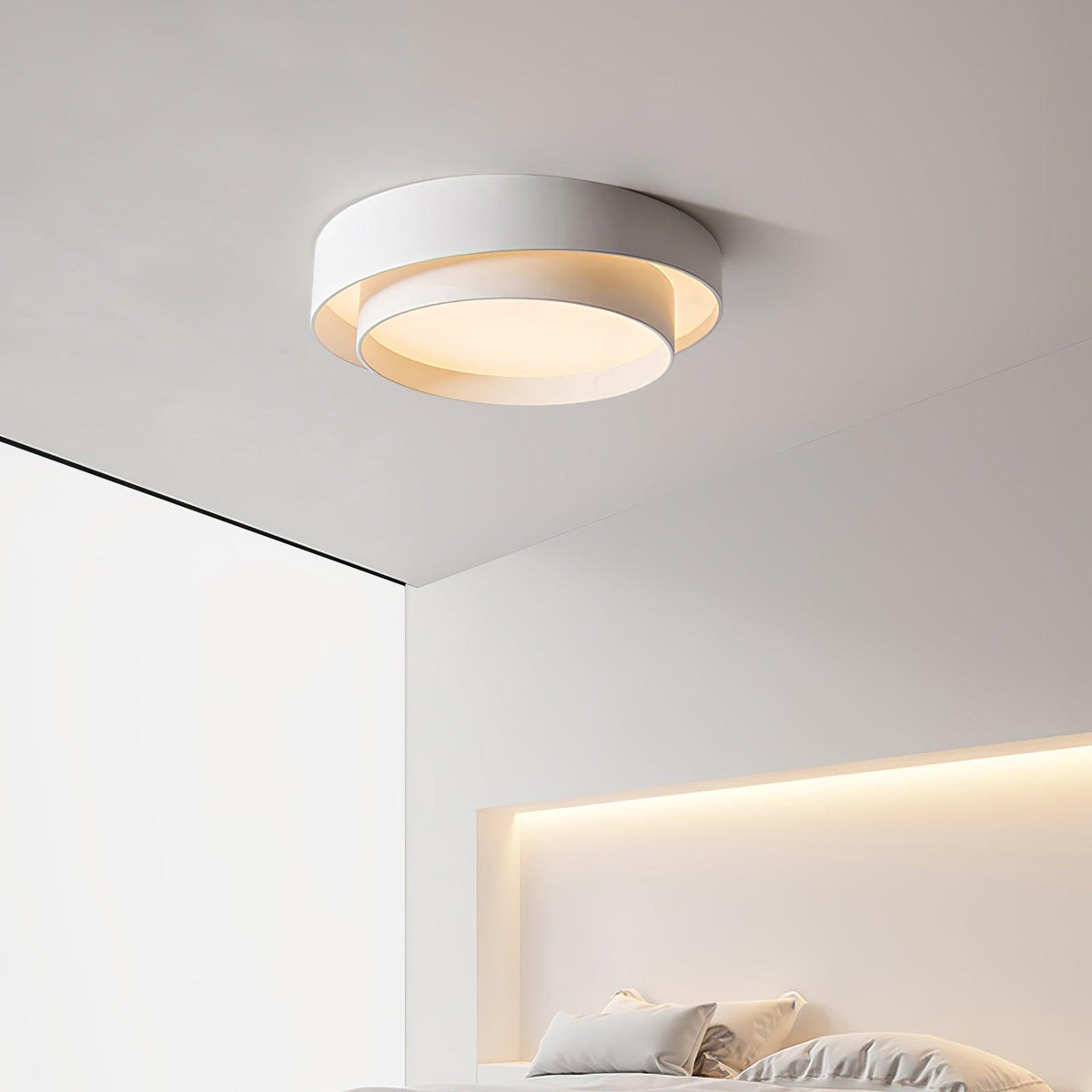 Nowoczesna lampa sufitowa LED ArmoníaLuz — żelazna rama, akrylowy dyfuzor