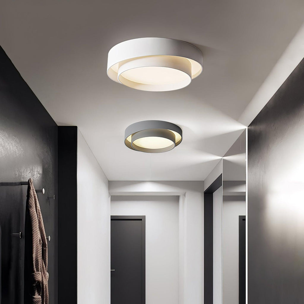 Nowoczesna lampa sufitowa LED ArmoníaLuz — żelazna rama, akrylowy dyfuzor