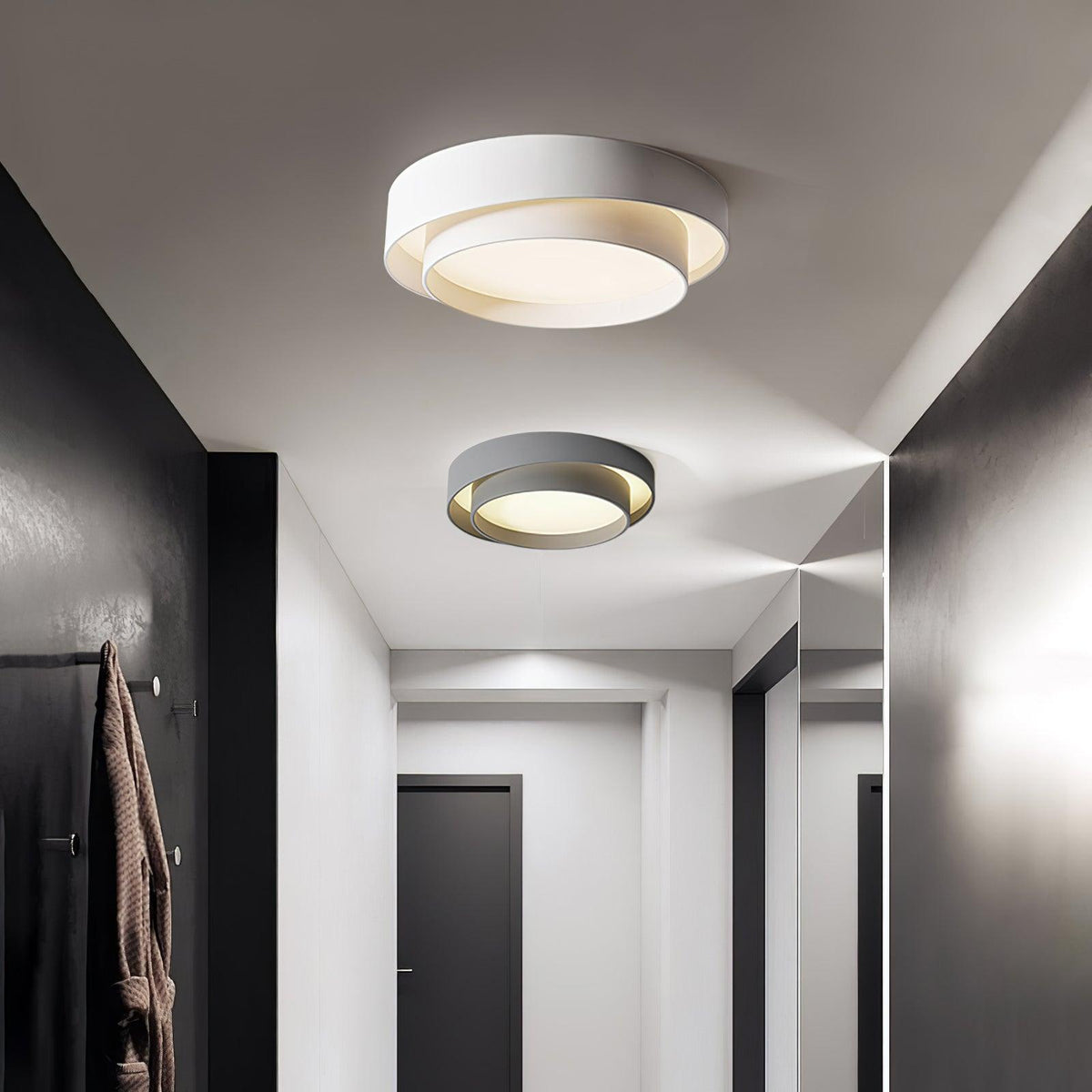 Nowoczesna lampa sufitowa LED ArmoníaLuz — żelazna rama, akrylowy dyfuzor