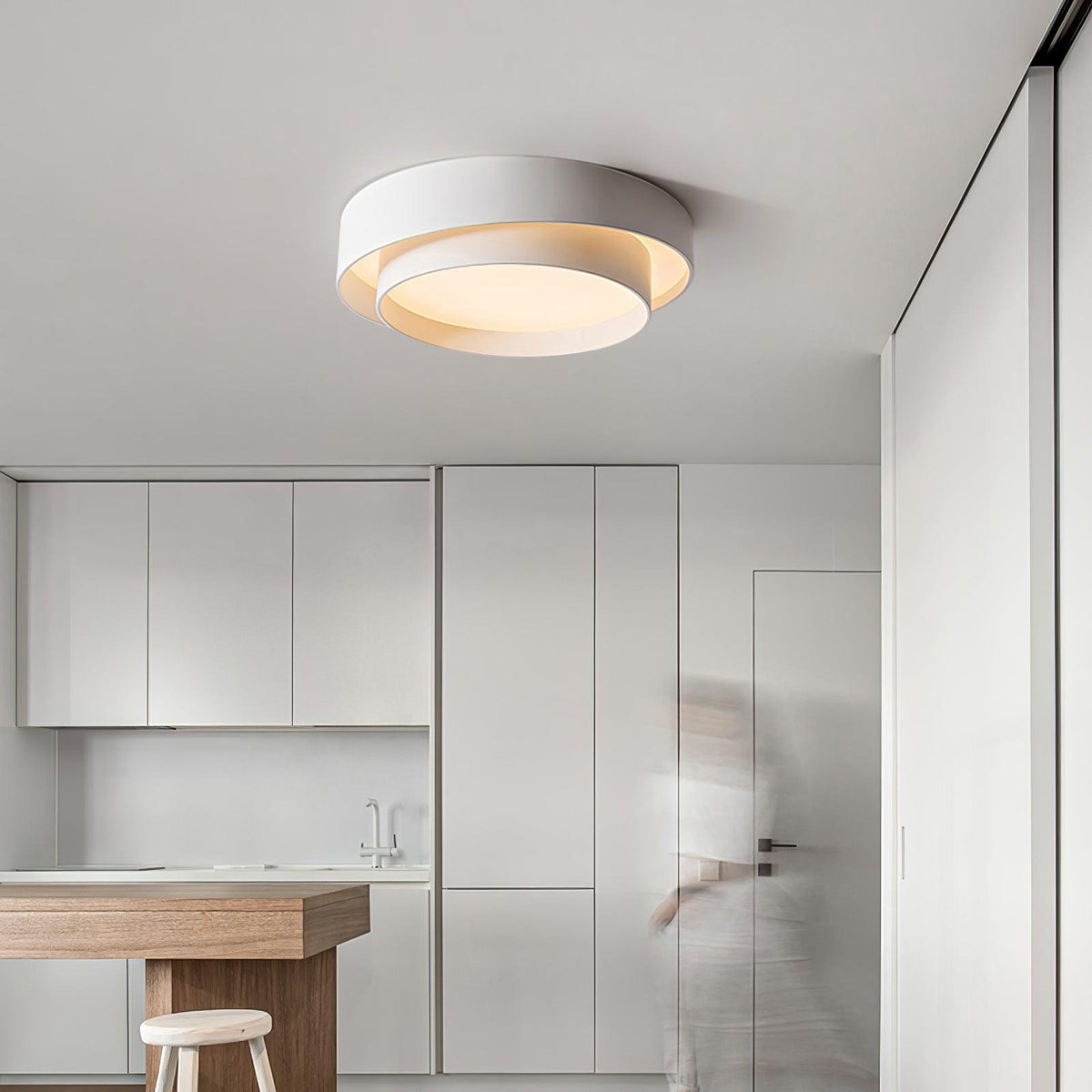 Nowoczesna lampa sufitowa LED ArmoníaLuz — żelazna rama, akrylowy dyfuzor