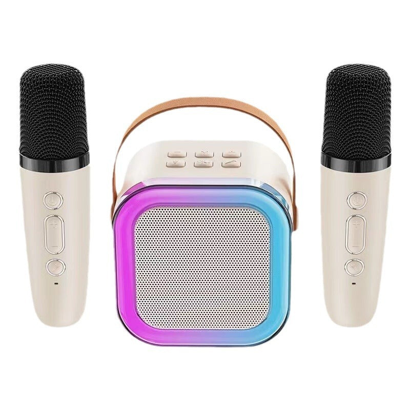 ミニカラオケスピーカーセット - デュアルワイヤレスマイク - RGBライト - Bluetooth 5.3 - USB-C - 3色展開 | meowbutter