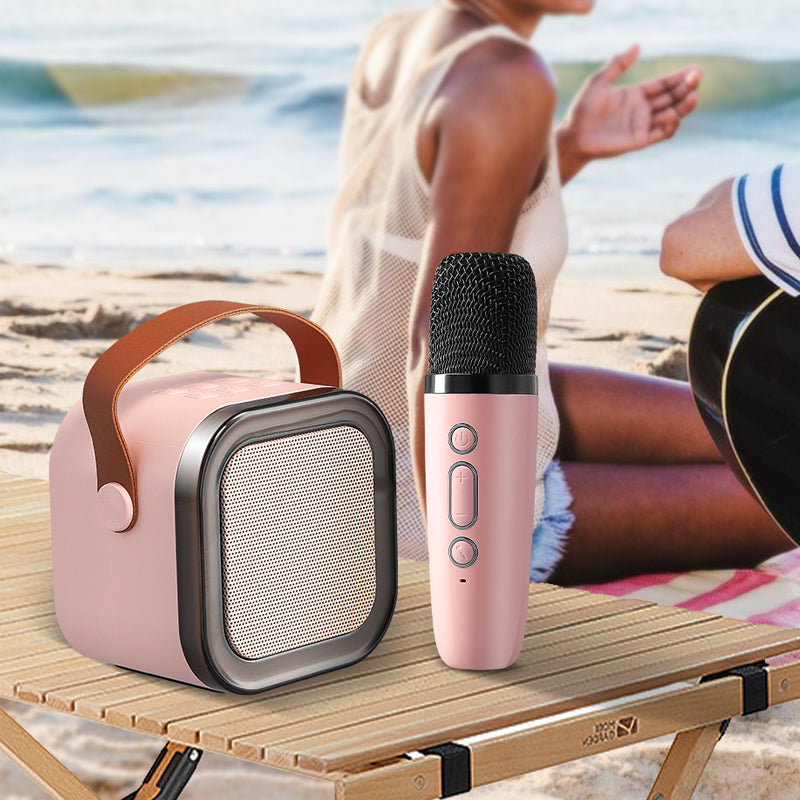 ミニカラオケスピーカーセット - デュアルワイヤレスマイク - RGBライト - Bluetooth 5.3 - USB-C - 3色展開 | meowbutter