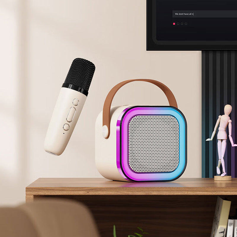 ミニカラオケスピーカーセット - デュアルワイヤレスマイク - RGBライト - Bluetooth 5.3 - USB-C - 3色展開 | meowbutter