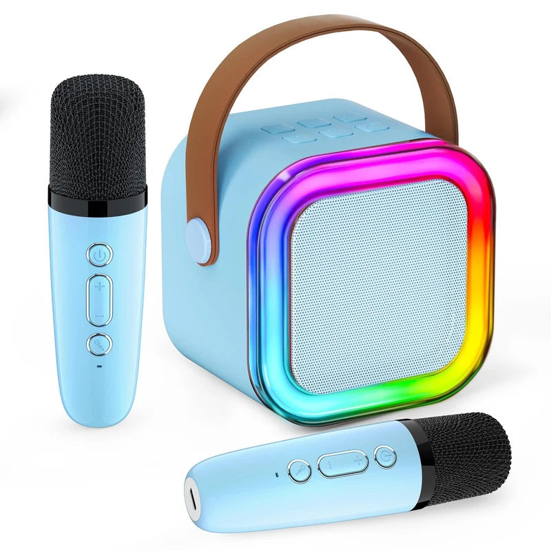 ミニカラオケスピーカーセット - デュアルワイヤレスマイク - RGBライト - Bluetooth 5.3 - USB-C - 3色展開 | meowbutter