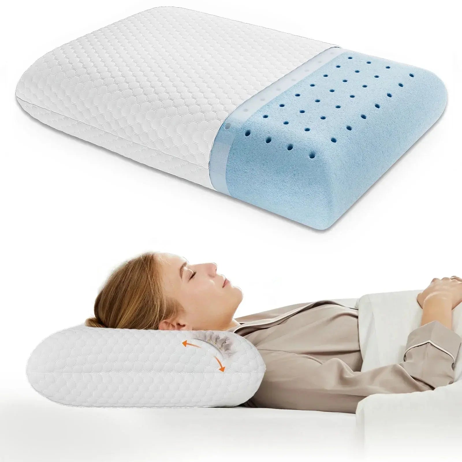 Premium Gel-Infused Memory Foam Pillow for Cooling Comfort