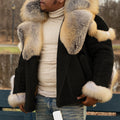Men's Winter Coat Oversized Heavy Collar Jacket Outerwear | Meowbutter