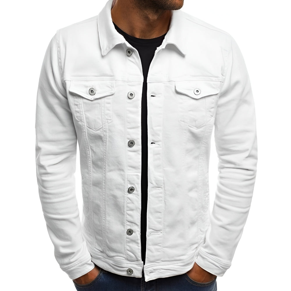 Casaco Casual Masculino com Botões à Frente, Leve | Meowbutter