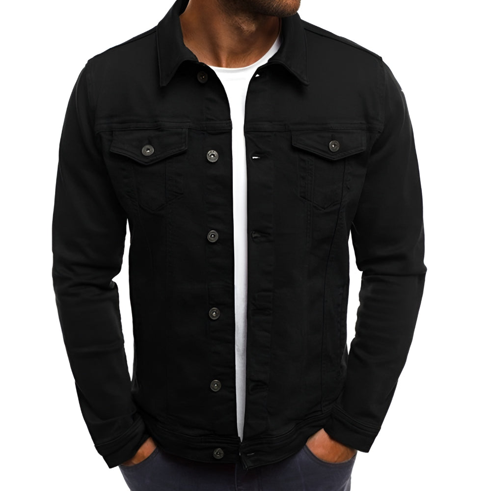 Casaco Casual Masculino com Botões à Frente, Leve | Meowbutter