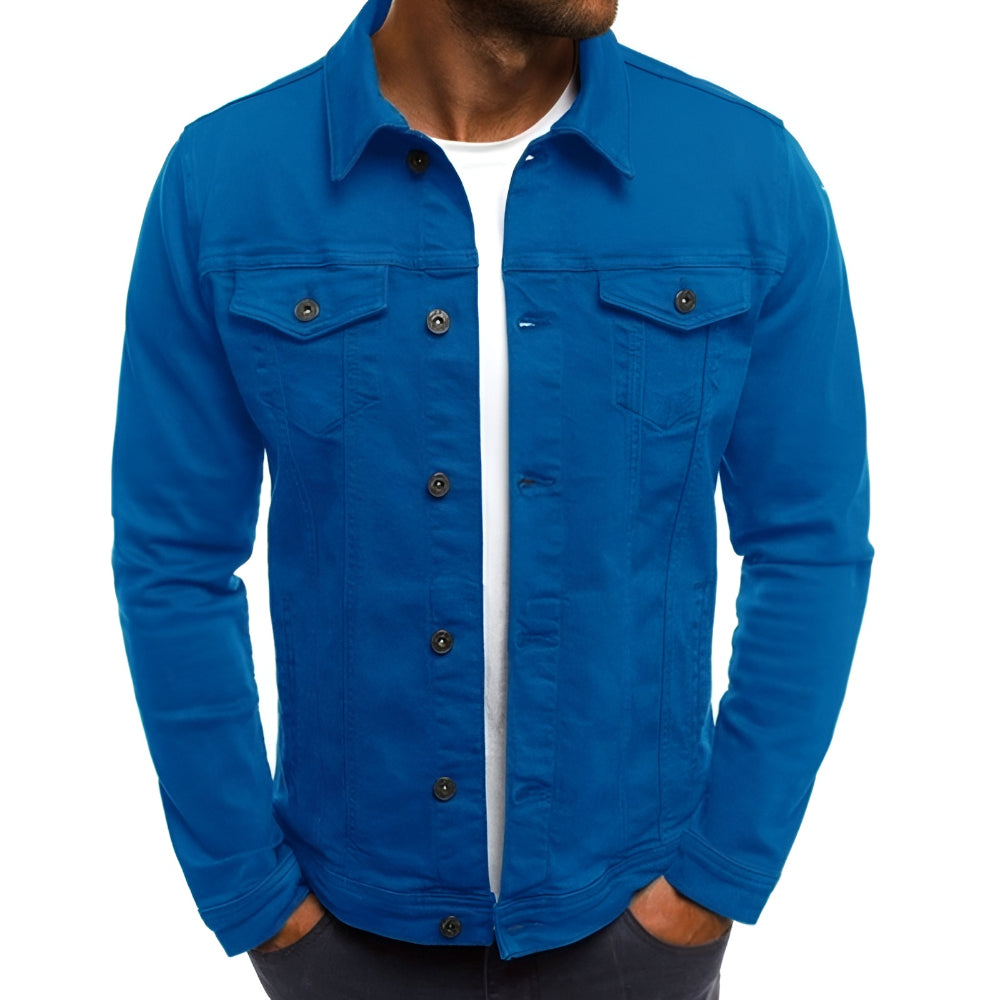 Casaco Casual Masculino com Botões à Frente, Leve | Meowbutter