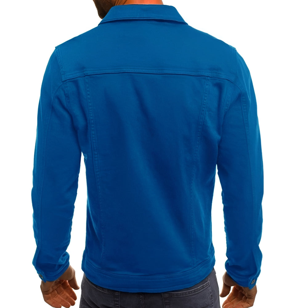 Casaco Casual Masculino com Botões à Frente, Leve | Meowbutter