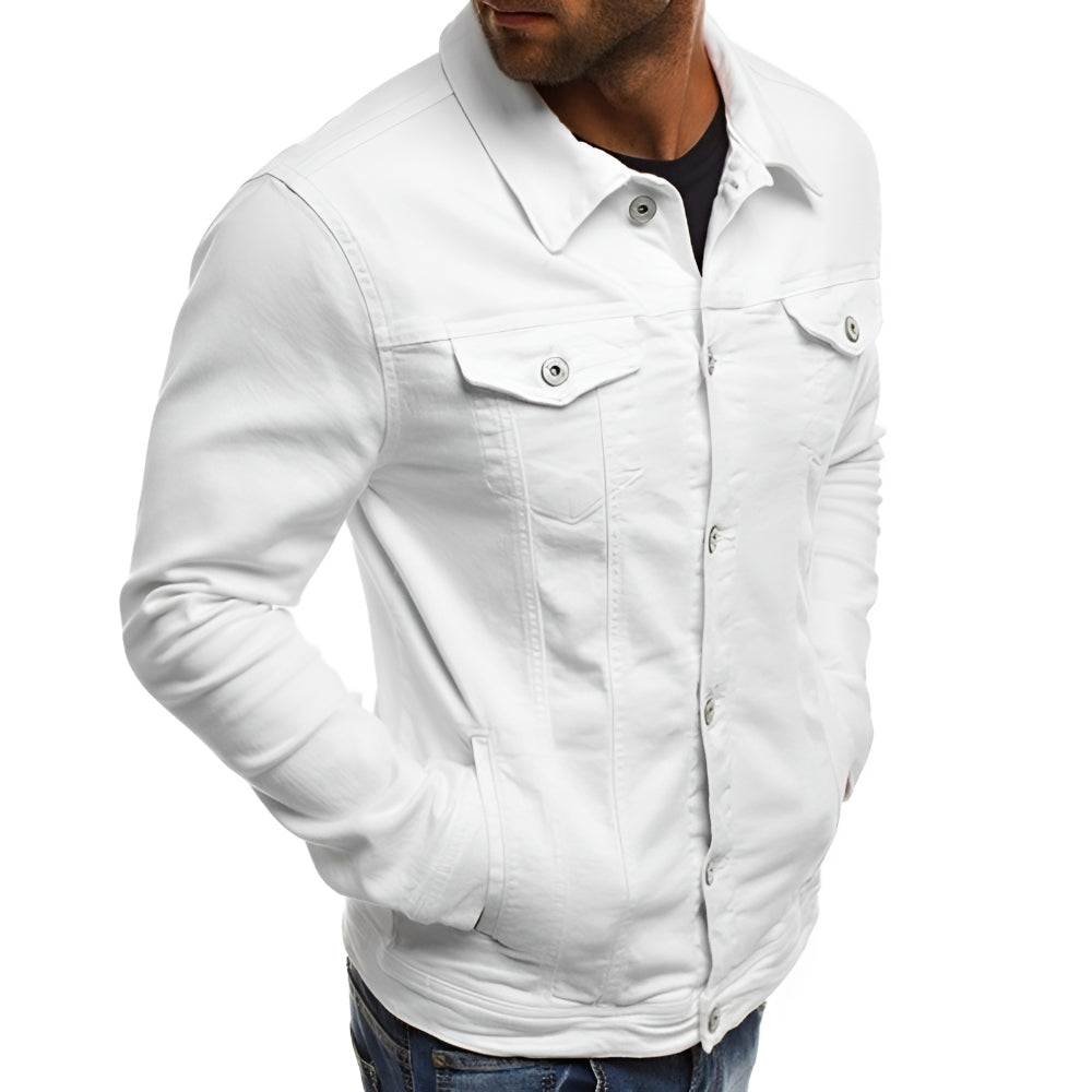 Casaco Casual Masculino com Botões à Frente, Leve | Meowbutter