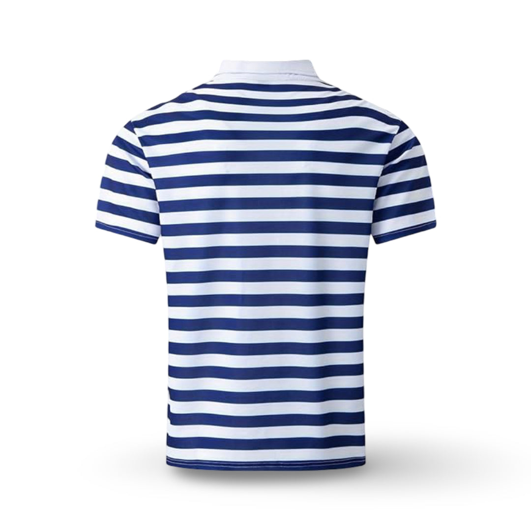 Polo da uomo a righe manica corta top estivo | Meowbutter