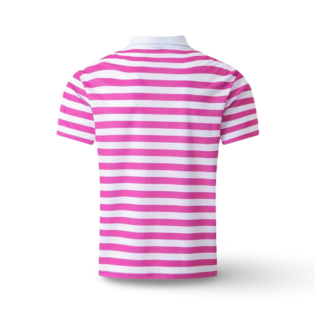 Polo da uomo a righe manica corta top estivo | Meowbutter