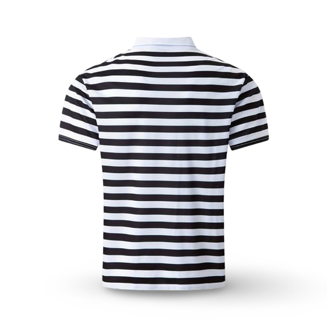 Polo da uomo a righe manica corta top estivo | Meowbutter