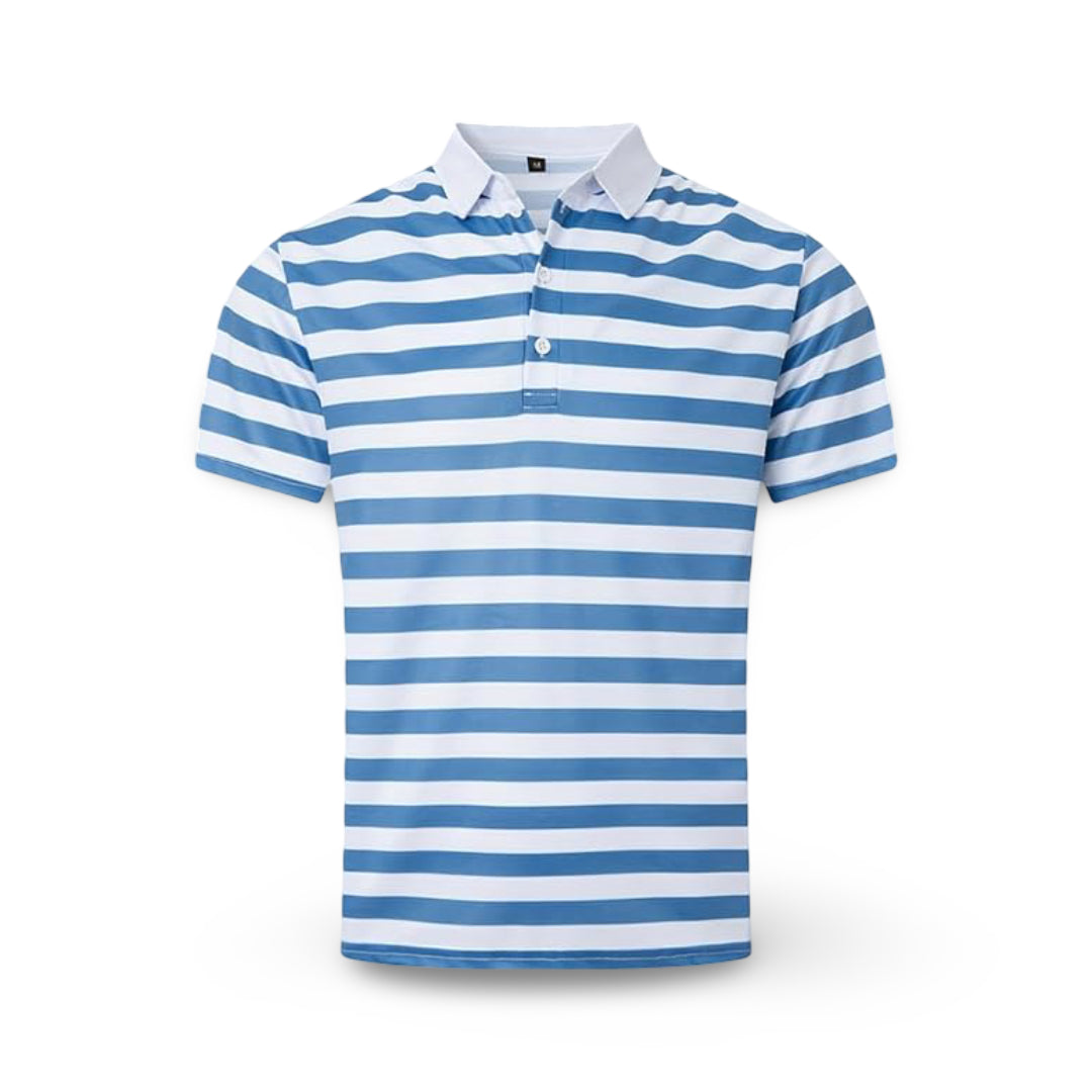 Polo da uomo a righe manica corta top estivo | Meowbutter