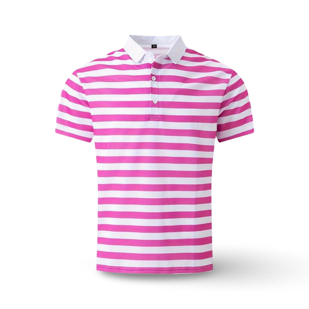 Polo da uomo a righe manica corta top estivo | Meowbutter